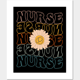 Retro Groovy Nurse Life For Women Nursing For Nurses Week Posters and Art